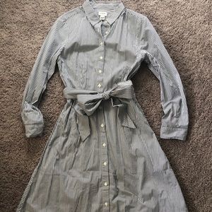 J. Crew Factor Striped Tie Dress
